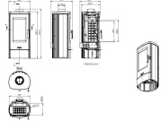 Liatinové krbové kachle s externým prívodom vzduchu NORDflam SORA Eko - 7 kW