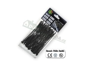 Bradas Stahovací pásky plastové 2,5x100mm  UV BLACK - 100ks