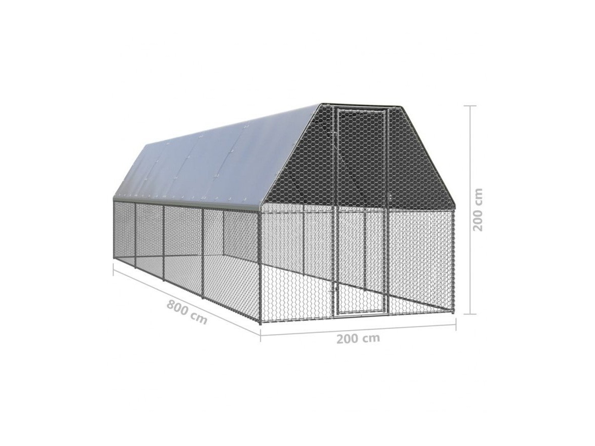 Scobax Venkovní klec - oplocený výběh - 2x8x2m