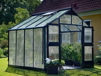 Klasszikus Juliana üvegházak –  Juliana Premium 3,0 m x 3,0 m, antracit, polikarbonát 10 mm