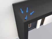 Vchodová stříška Gutta Guttavordach BS PLUS LED strip s bočnicí