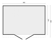 Tuindeco DIY roofing Enter 400x300 incl. double door and vertical walls untreated