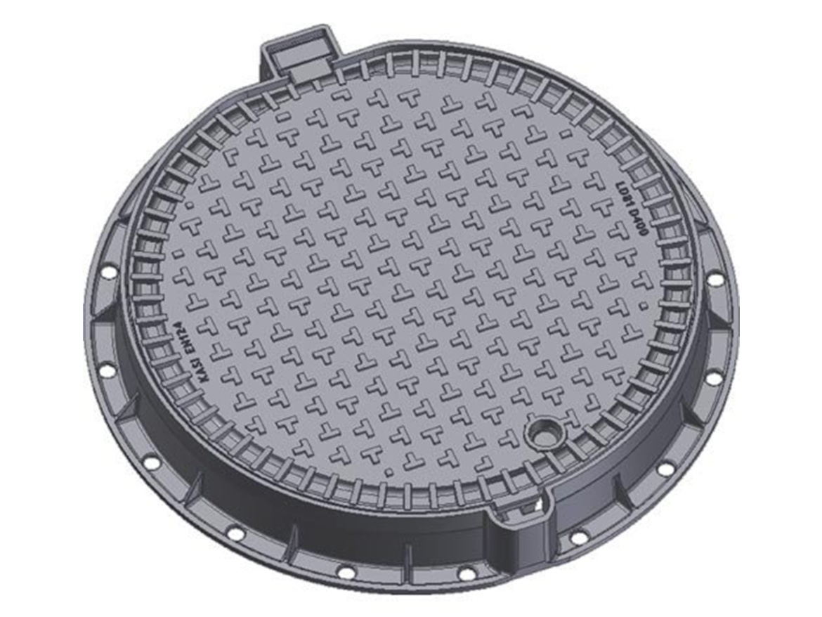 Šachtový litinový  poklop bez odvětrání Kasi KDL81B