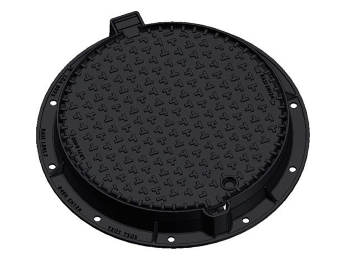 Šachtový litinový poklop bez odvětrání Kasi KDL71C