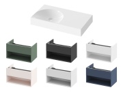 Ravak Umývadlo Lite 80/45 L, bez otvoru pre batériu, bez prepadu