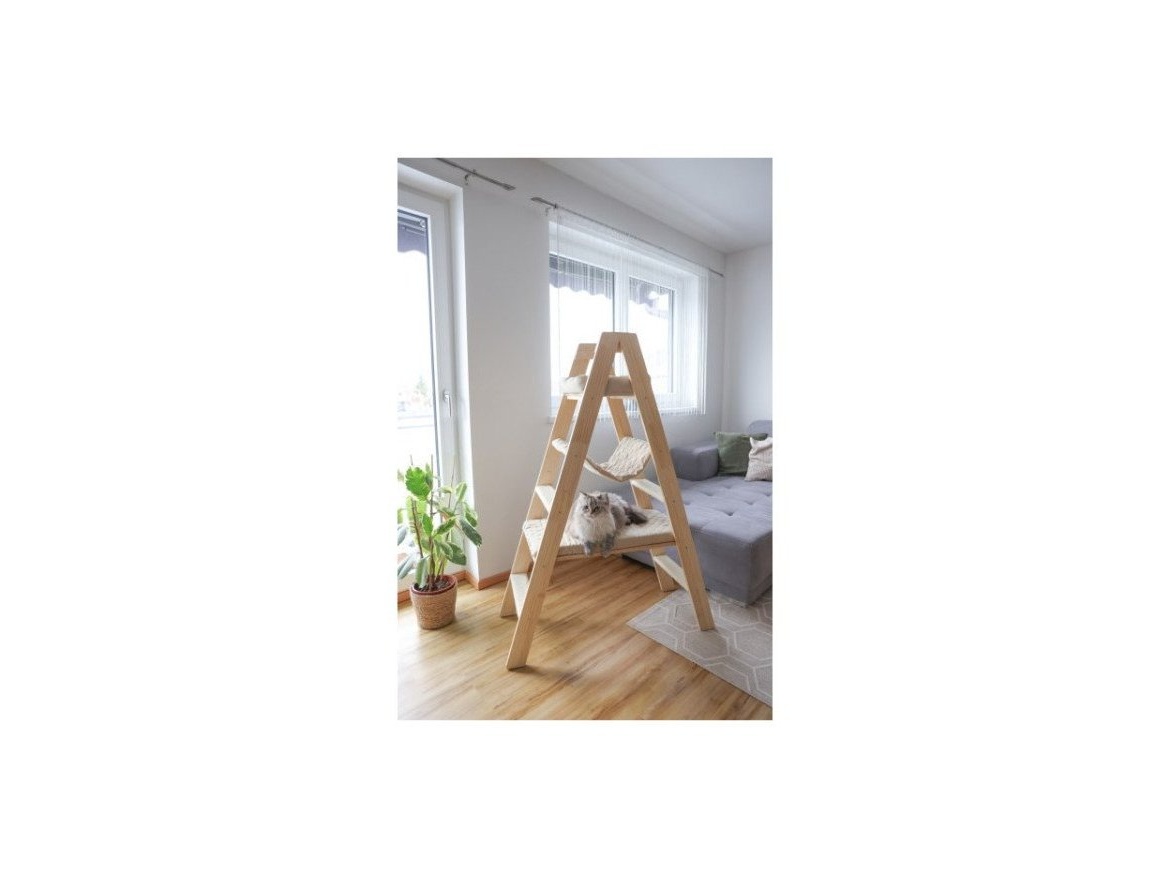 Scobax Schůdky pro kočky, 134 cm, béžová