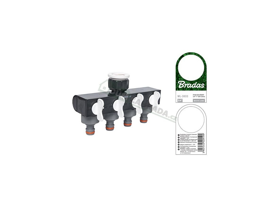 Bradas Čtyřcestný rozdělovač Bradas White Line blistr