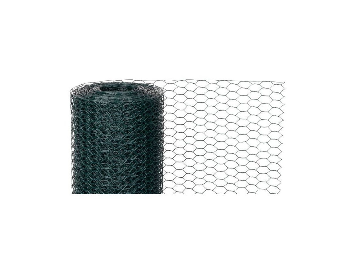 Scobax Pletivo HEX PVC 1000/16/0,9 mm, 10 m, zelené, šestihranné, zahradní, chovatelské