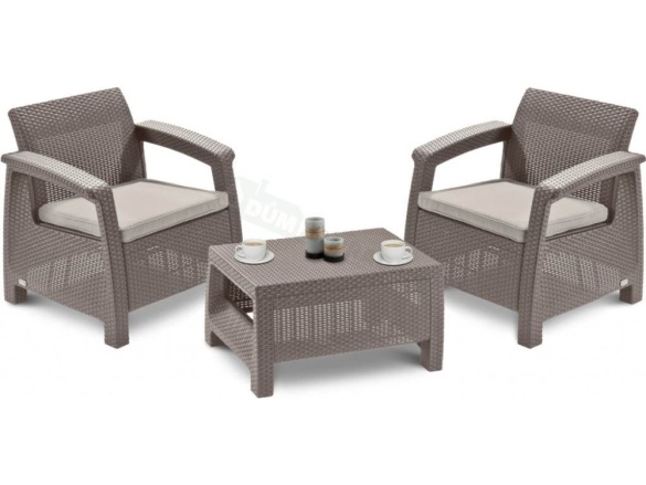 Keter Allibert Corfu Weekend 2+1 - cappuccino