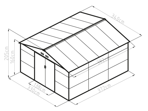 Plechový zahradní domek G21 GAH