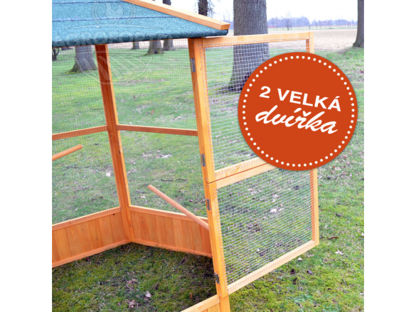 Scobax Voliéra pro ptáky - MAXI - masivní dřevo, šestihranná