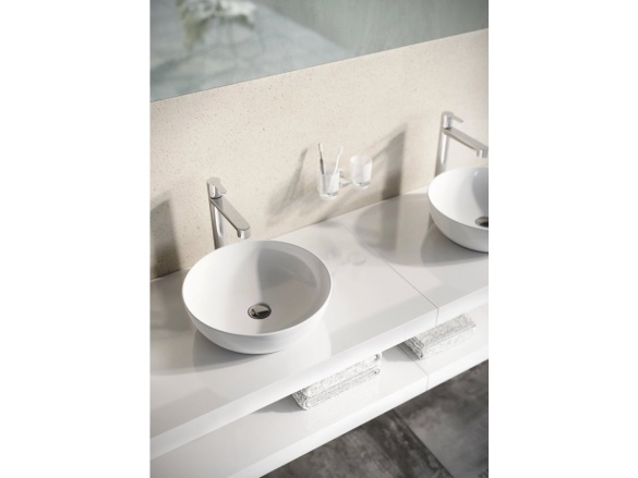 Ravak Umývadlo Uni Slim B 40, bez otvoru pre batériu, bez prepadu, antracit