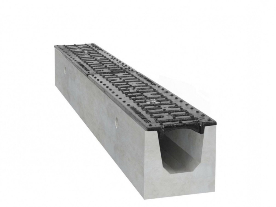 Betonový žlab s litinovou mříží Gutta B125