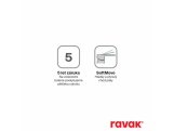 Ravak EL 032.20BLM Sprchová nástenná batéria bez sprchového setu, čierna matná