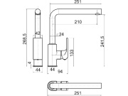 Novaservis Dřezová baterie Nobless Sharp, chrom, stojánková,  37713,0