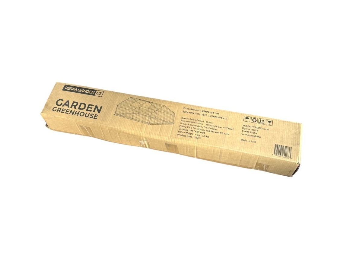 VespaGarden Zahradní pařeniště / fóliovník VESPAGARDEN 185x94x94cm - zelený