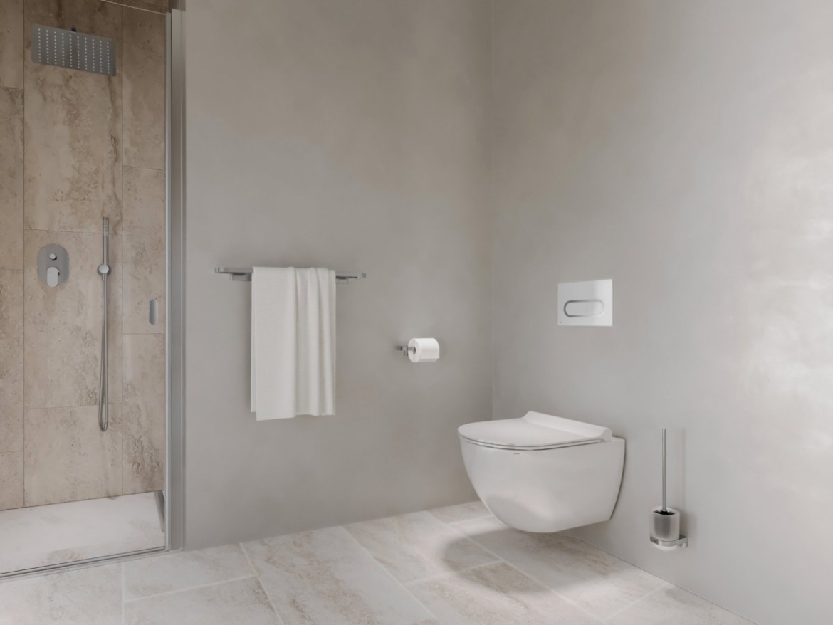 Ravak CR II 410.00CR Držák s WC štětkou a nádobkou, chrom