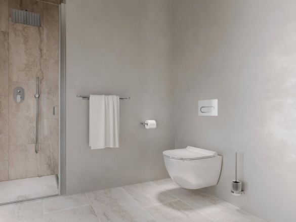 Ravak CR II 410.00CR Držák s WC štětkou a nádobkou, chrom