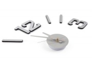 G21 Samolepící hodiny  Classic Style, stříbrné