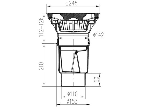 Vpusť Chuděj KVS 110/250