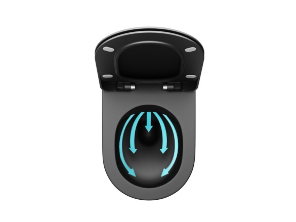 Ravak WC Uni Chrome RimOff, závesné, čierna