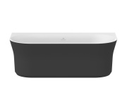 Ravak Vaňa Ypsilon Wall 178x86, voľne stojaca, Smoke Grey/biela, krytka odtoku biela/čierna/chróm