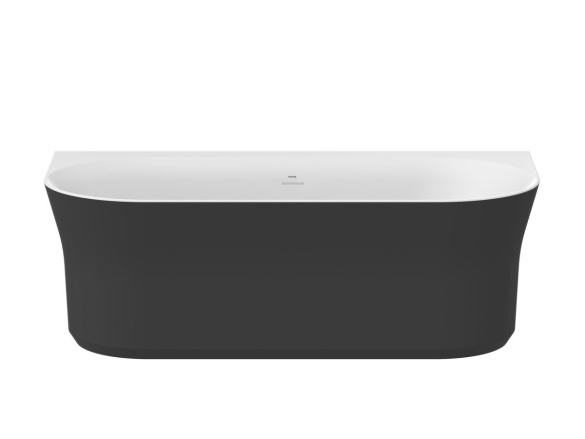 Ravak Vaňa Ypsilon Wall 178x86, voľne stojaca, Smoke Grey/biela, krytka odtoku biela/čierna/chróm