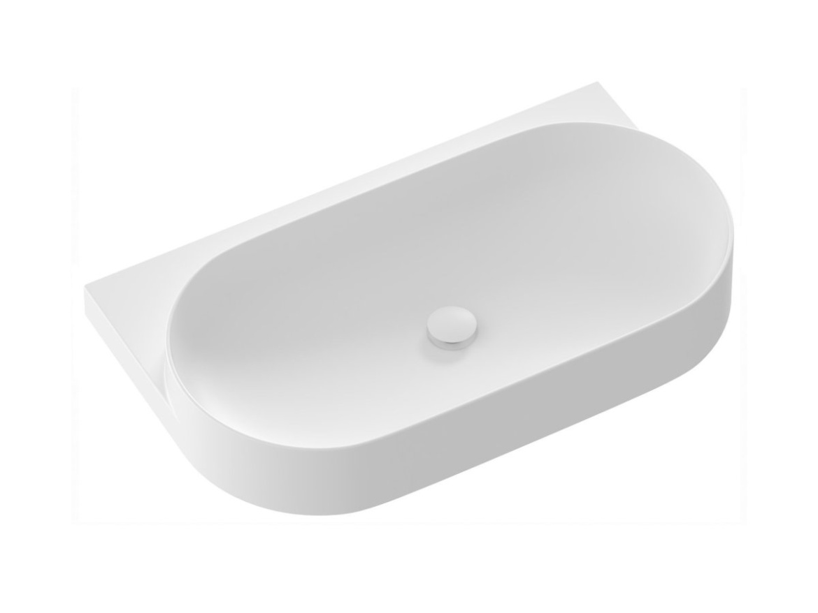 Ravak Umyvadlo Yard 80, s otvorem pro baterii, bez přepadu, Deepsea Blue