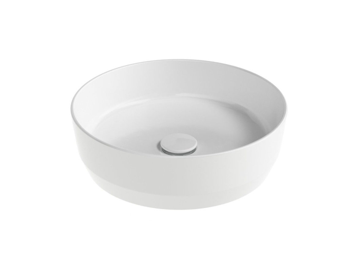 Ravak Umyvadlo Zeta Slim 40, bez otvoru pro baterii, bez přepadu, bílá