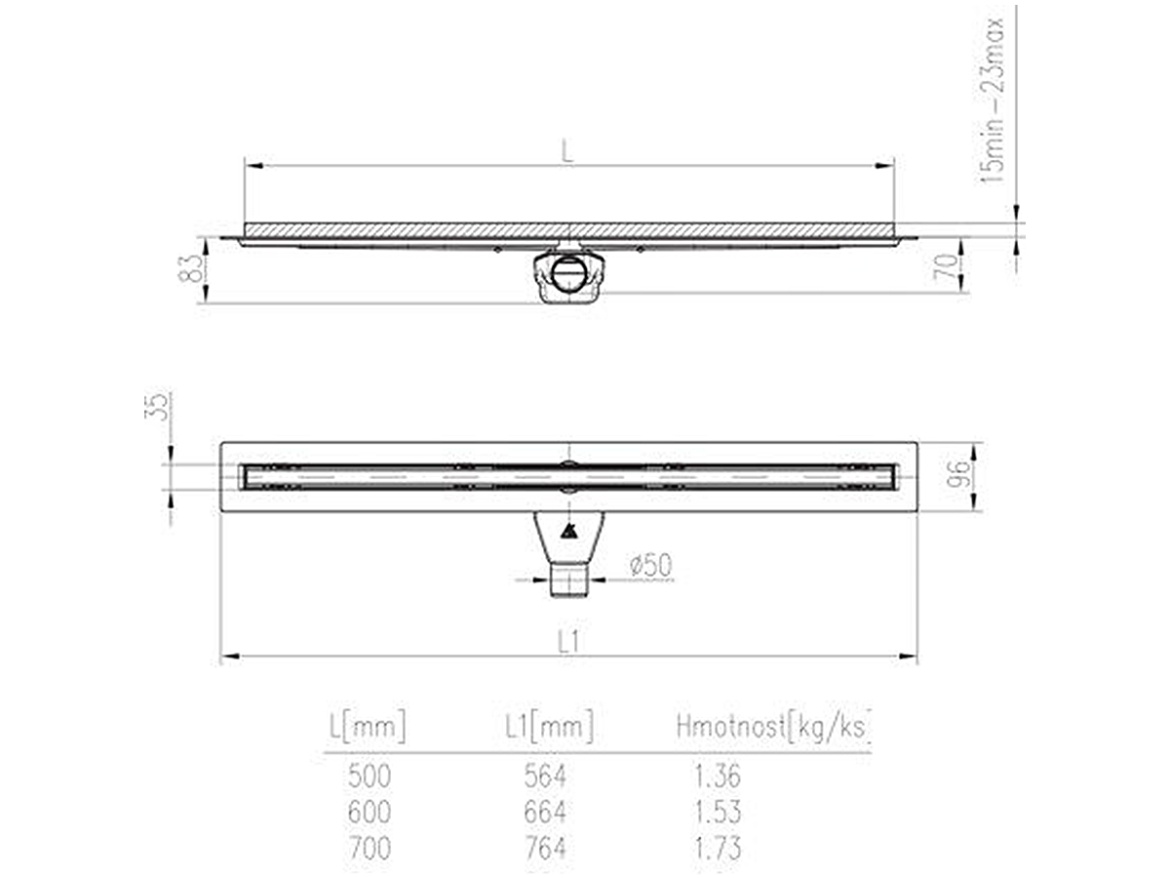 Chuděj Slim line PZB 50