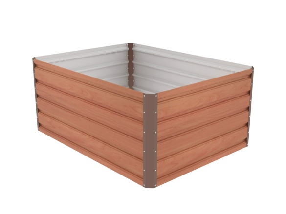 G21 Vyvýšený záhon  Daisy 120 x 90 x 52 cm, plechový, hnědý