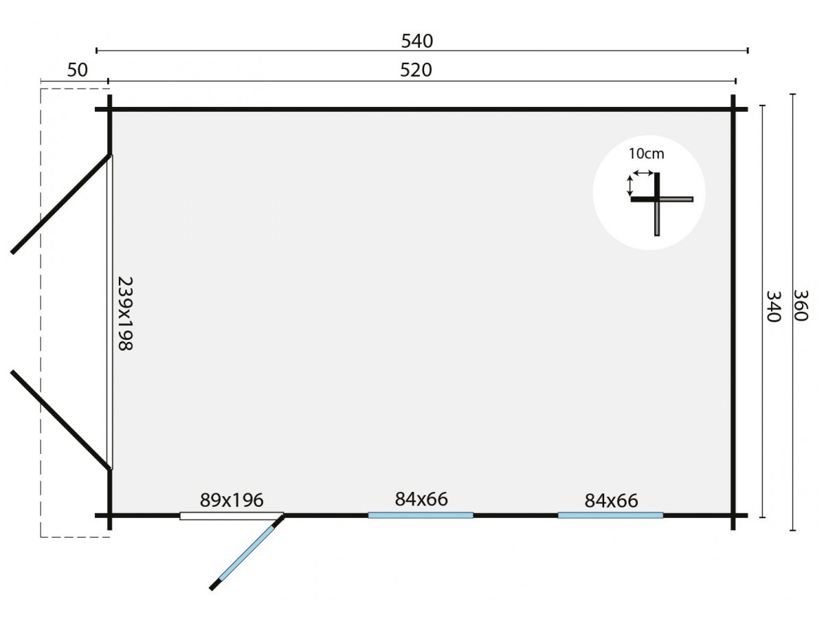 Tuindeco Geir Garage | 44mm | impregnated RCW