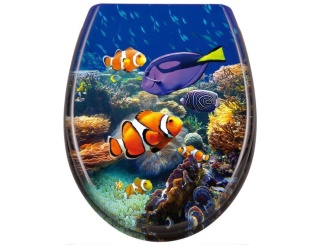 WC, bidety a pisoáre –  Schütte SEA LIFE | Duroplast, Soft Close