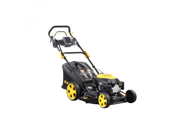 Multifunkční travní sekačka 4 v 1 s benzinovým motorem, pojezdem a elektrostartem Riwall PRO RPM 4735 E