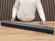 Covernit Plastový odtokový žlab A15 s pozinkovanou mříží (set 3 ks)