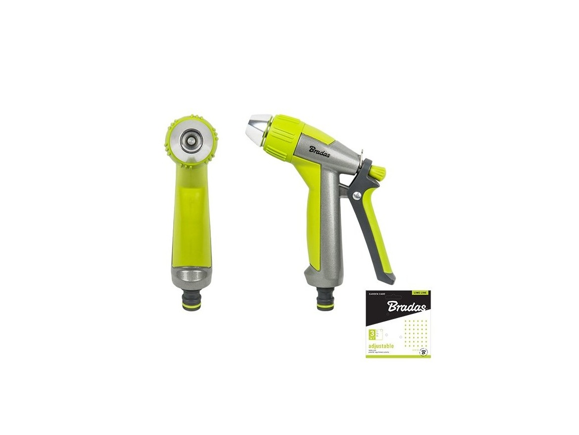 Bradas Nastavitelná zavlažovací pistole LIME LINE kovová  LE-5107