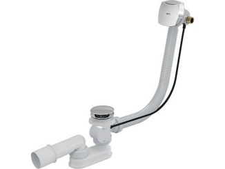 Vany –  Alcadrain Vanový sifon A564KM1, odpad 40/50 mm, s ovládáním, s napouštěním přepadem,  A564KM1