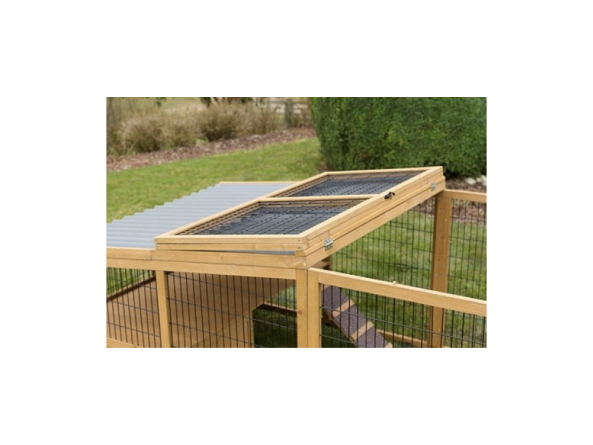 Scobax KERBL výběh pro králíky, odklopný s domečkem, 220 x 115 x 75 cm