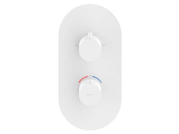 Ravak ES 063.60RGB.O2.RB07C Termostatická podomietková batéria 2-cestná pre R-box, ružové zlato kefované