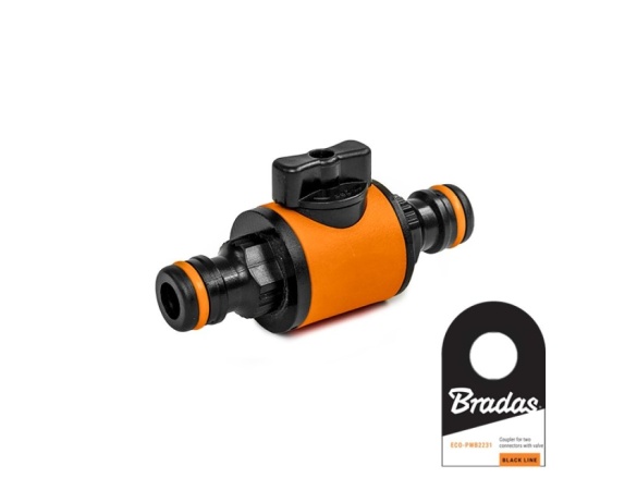 Bradas Propojovací díl s uzávěrem - 1/2"