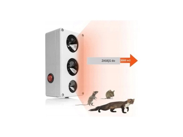 Scobax Vodotěsný ultrazvukový plašič na kuny, myši a potkany DRAGON ULTRASONIC C300