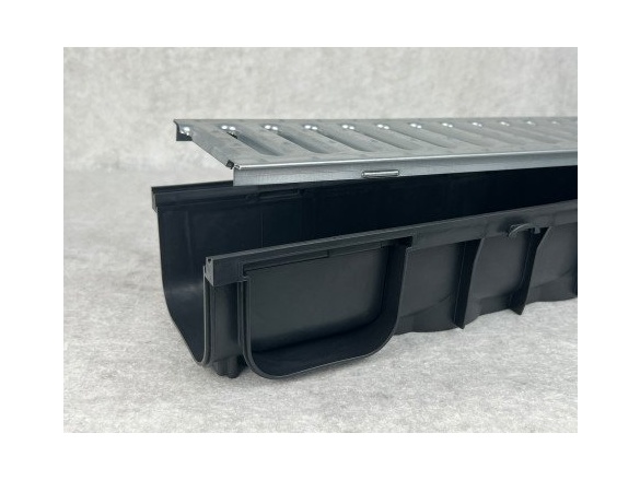 Covernit Plastový odtokový žlab A15 s pozinkovanou mříží (set 3 ks)