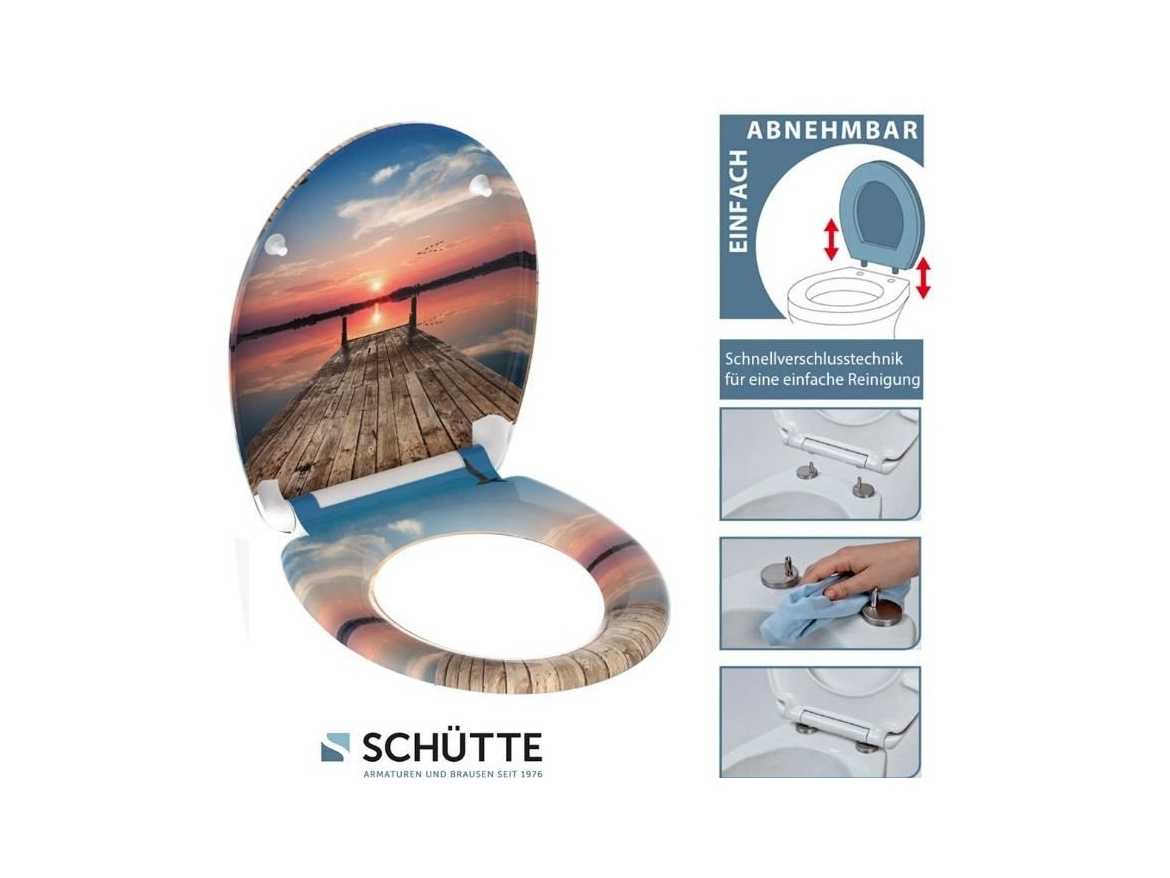 WC sedátka, záchodová prkna Schütte SUNSET SKY | Duroplast, Soft Close