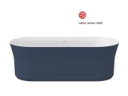 Ravak Vana Ypsilon 180x80, volně stojící, Smoke Grey/bílá, krytka odtoku bílá/černá/chrom