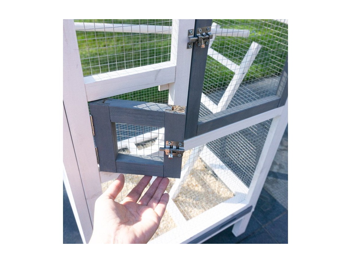 Scobax Voliéra pro ptáky - velikost M - šedá, 72 x 60 x 167 cm