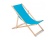 Fortus Zahradní lehátko klasik - tyrkysové