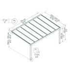 Luxusní hliníková (montovaná) pergola Palram - Canopia Stockholm 3,4 x 5,2 antracit