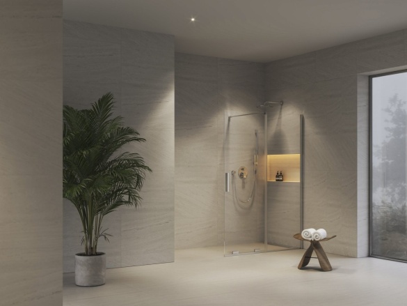 Ravak ROWI 140, černá+transparent