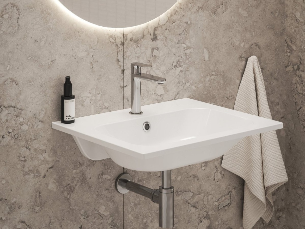 Ravak EL 012.10WV Umývadlová batéria 170 mm bez odtokovej armatúry, White Velvet