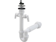 Alcadrain Dřezový sifon A820 s výpustí 70 mm, odpad 50 mm, s 2 přípojkami,  A820-DN50